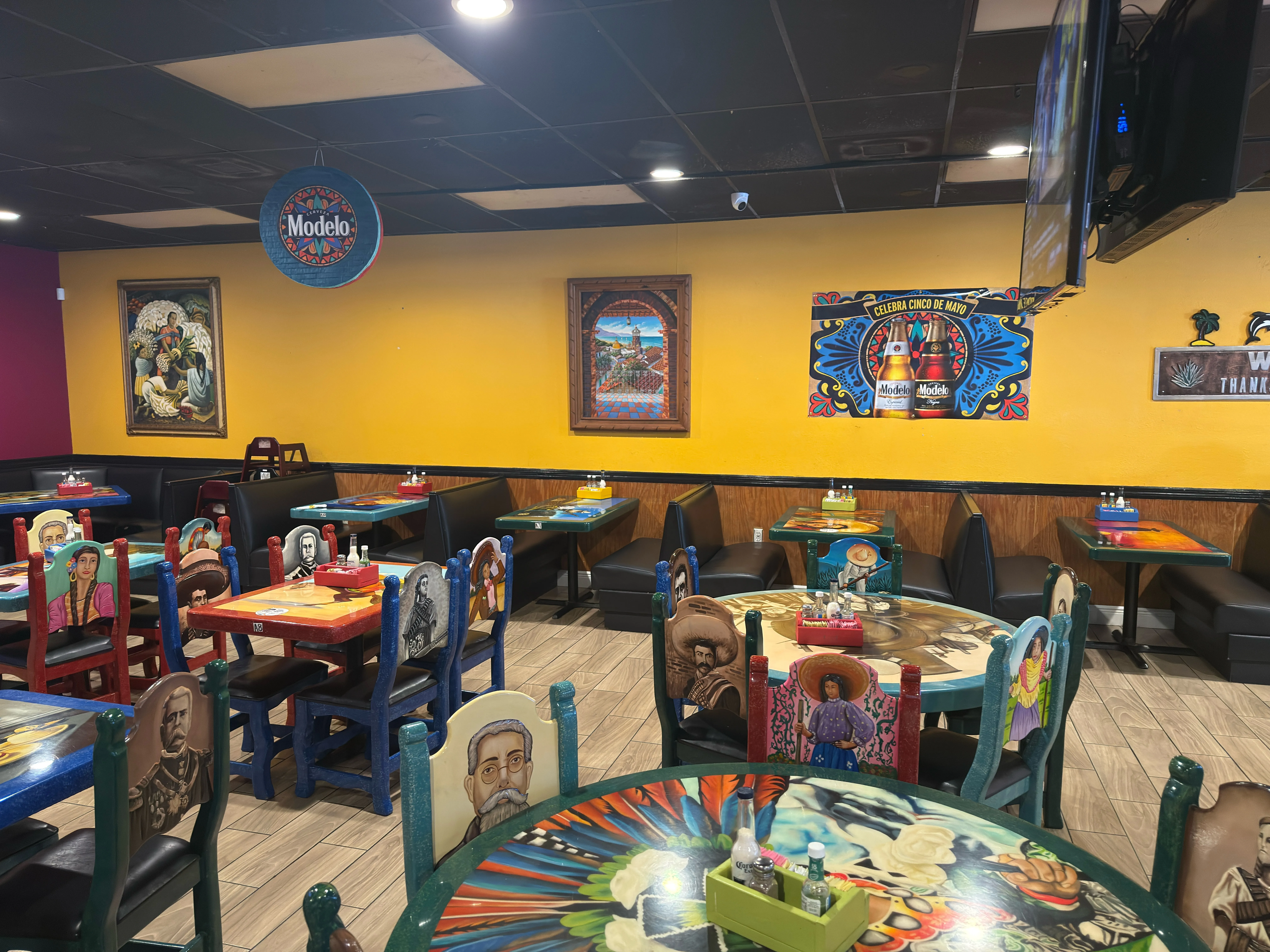 Inside view of Vallartas Mexican Restaurant in Lutz, Florida showcasing authentic Mexican atmosphere